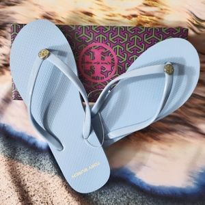 Tory Burch Thin Light Cambridge Flip Flops NWT